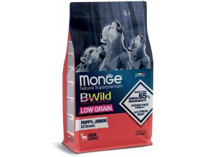 MONGE BWILD Dog Low Grain - Srnčí, Puppy &…