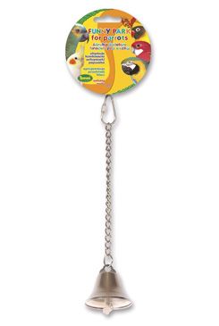 Hračka pro exoty zvonek kovový 25cm Hračka pro exoty zvonek kovový 25cm
