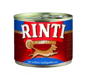 Finnern Rinti Gold konzerva pro psy drůbeží srdce 12x185g