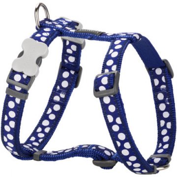 Postroj RD 12 mm x 30-44 cm - White Spots on Navy Postroj RD 12 mm x 30-44 cm - White Spots on Navy