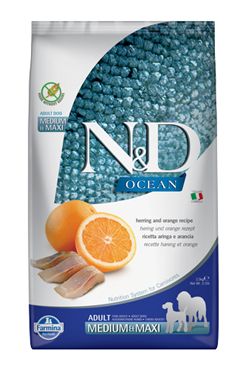 N&D OCEAN DOG Adult M/L Herring & Orange 2,5kg