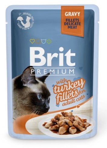 Brit Premium Cat Delicate Fillets in Gravy with Turkey 85g