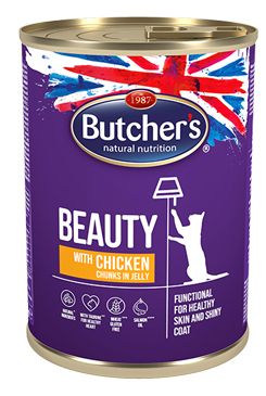 Butcher's Cat Funct. Beauty kousky kuřete v želé 400g Butcher's Cat Funct. Beauty kousky kuřete v želé 400g