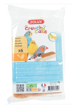 Sušenky pták CRUNCHY CAKE APPLE BANANa 6ks 75g Zolux Sušenky pták CRUNCHY CAKE APPLE BANANa 6ks 75g Zolux