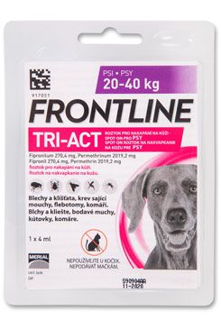 FRONTLINE TRI-ACT spot-on pro psy L (20-40…