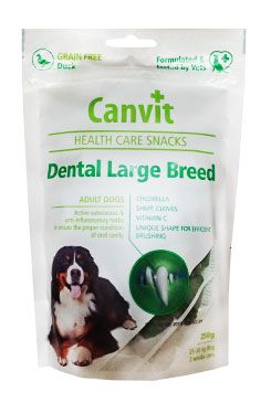 Canvit Snacks Dental Large Breed-Duck 5x250g