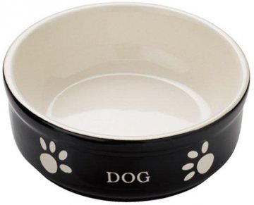 Nobby DOG miska černo-béžová 15,5 x 6,5 cm