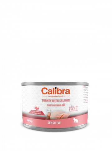 Calibra Cat konz.Sensitive krůta a losos 12x200g Calibra Cat konz.Sensitive krůta a losos 12x200g
