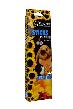 FINE PET Tyčinka Hlodavec ovoce 2ks/110g FINE PET Tyčinka Hlodavec ovoce 2ks/110g