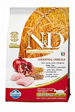 N&D LG CAT Neutered Chicken & Pomegranate 300g N&D LG CAT Neutered Chicken & Pomegranate 300g
