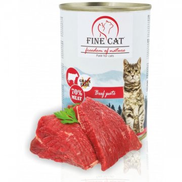 Fine Cat FoN konzerva pro kočky hovězí 70% masa…