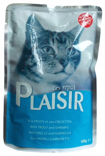 Plaisir Cat kapsička pstruh + krevety 100g