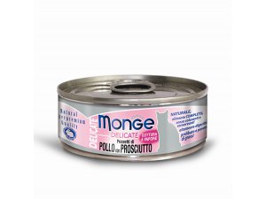 MONGE DELICATE Cat konzerva kuře, šunka 80g/24bal. MONGE DELICATE Cat konzerva kuře, šunka 80g/24bal.