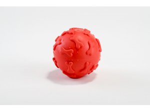 Balónek s kostičkami červený TPR 6cm (50/1)