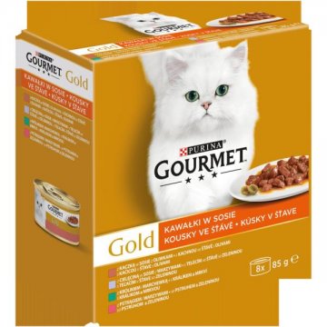 Gourmet Gold multipack Exotic (8ks) - kousky masa ve šťávě