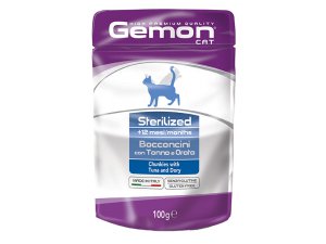 GEMON Cat HP Sterilized kapsička /tuňák a cejn 100g/24bal