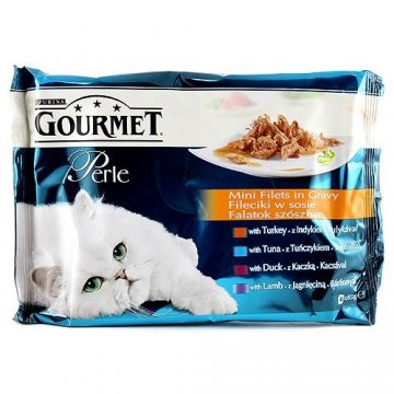 Kapsička Gourmet Perle mini filetky ve stave 24x85g Kapsička Gourmet Perle mini filetky ve stave 24x85g