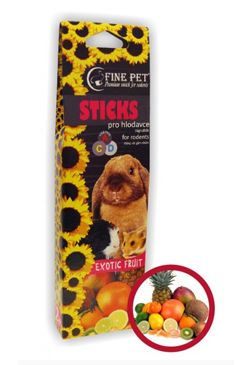 FINE PET Tyčinka Hlodavec exot ovoce 2ks/110g FINE PET Tyčinka Hlodavec exot ovoce 2ks/110g