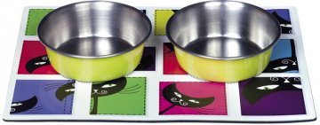 Nobby magnetická podložka Cat + 2 misky 310ml Nobby magnetická podložka Cat + 2 misky 310ml