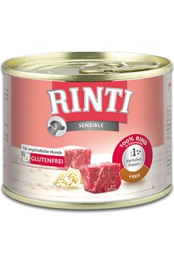 Rinti Dog Sensible konzerva hovězí+rýže 185g Rinti Dog Sensible konzerva hovězí+rýže 185g
