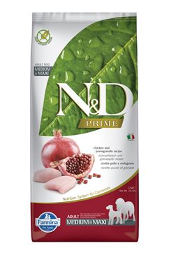 N&D PRIME DOG Adult M/L Chicken & Pomegranate 12kg N&D PRIME DOG Adult M/L Chicken & Pomegranate 12kg