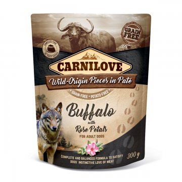 Carnilove Dog Pouch Paté Buffalo with Rose Petals…