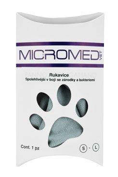 Rukavice VET MICROMED ošetřující, čístící L Rukavice VET MICROMED ošetřující, čístící L