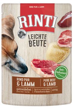 Rinti Dog Leichte Beute kapsa hovězí+jehně 400g Rinti Dog Leichte Beute kapsa hovězí+jehně 400g