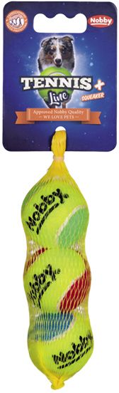 Nobby Tennis Line hračka tenisový míček barevný XS 4cm 3ks