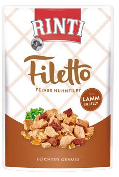 Rinti Dog Filetto kapsa kuře+jehně v želé 100g Rinti Dog Filetto kapsa kuře+jehně v želé 100g