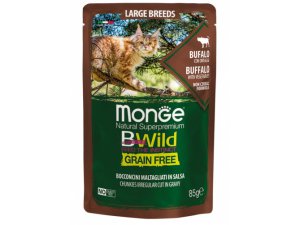 MONGE BWILD CAT Grain Free kapsička LB ADULT Buvol se zeleninou 85g