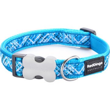 Obojek RD 20 mm x 30-47 cm - Flanno Turquoise Obojek RD 20 mm x 30-47 cm - Flanno Turquoise