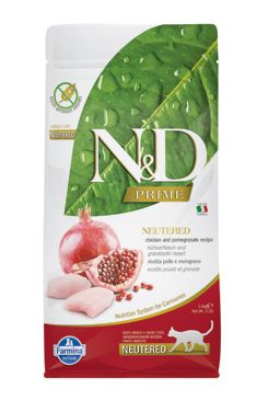 N&D PRIME CAT Neutered Chicken&Pomegranate 10kg N&D PRIME CAT Neutered Chicken&Pomegranate 10kg