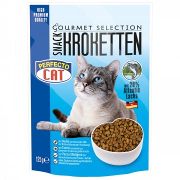 Perfecto Cat Kroketten snack 20% s atlatnským…