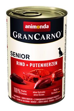 Animonda GRANCARNO konz. SENIOR hov/krůt srdce 400g Animonda GRANCARNO konz. SENIOR hov/krůt srdce 400g