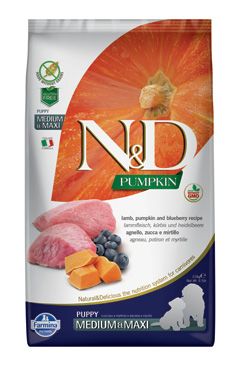 N&D Pumpkin DOG Puppy M/L Lamb & Blueberry 2,5kg