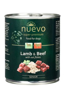 Nuevo pes senior jehněčí s ovesnými vl. konz. 800g Nuevo pes senior jehněčí s ovesnými vl. konz. 800g