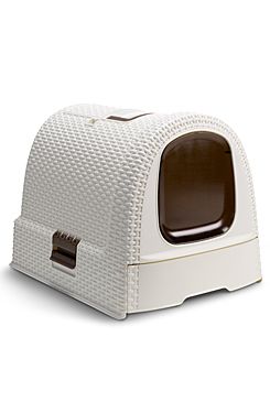Curver WC kočka kryté domek Rattan 39x39x51cm vintage Curver WC kočka kryté domek Rattan 39x39x51cm vintage