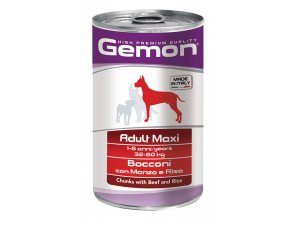 GEMON Dog HP Maxi kousky hovězí s rýží 1250g/12bal