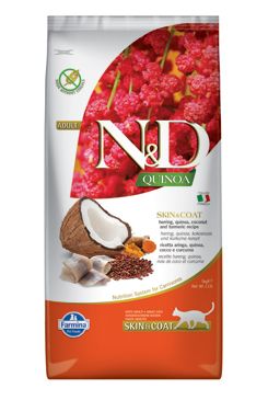 N&D Quinoa CAT Skin & Coat Herring & Coconut 5kg N&D Quinoa CAT Skin & Coat Herring & Coconut 5kg