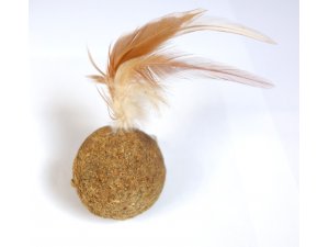 kočky - Šantová kulička s pírky 4,5cm kočky - Šantová kulička s pírky 4,5cm