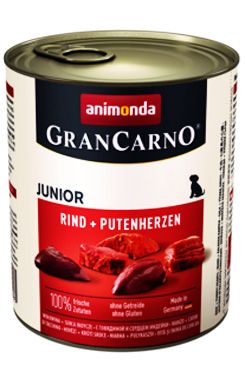 Animonda GRANCARNO konz. JUNIOR hov/krůt srdce 800g Animonda GRANCARNO konz. JUNIOR hov/krůt srdce 800g