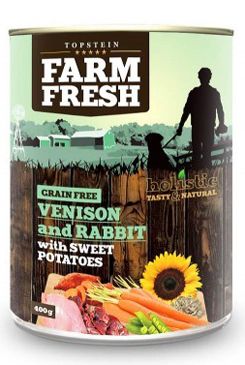 Farm Fresh Dog Venision&Rabit+Sweet Potatoes konz 400g Farm Fresh Dog Venision&Rabit+Sweet Potatoes konz 400g