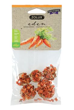 Pochoutka EDEN WOOD SLICE mrkev pro hlodavce 30g Zolux Pochoutka EDEN WOOD SLICE mrkev pro hlodavce 30g Zolux