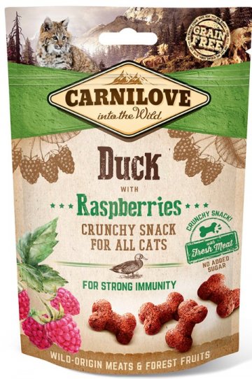 Carnilove Cat Crunchy Snack Duck & Raspberries…