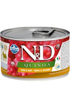 N&D DOG QUINOA Adult Quail & Coconut Mini 140g N&D DOG QUINOA Adult Quail & Coconut Mini 140g