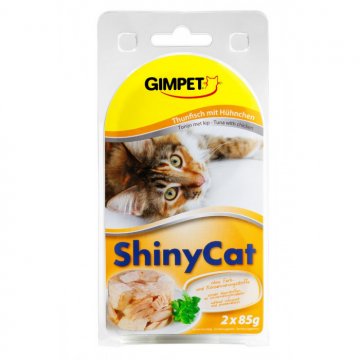 ShinyCat konzerva tuňák+krevety+maltóza 2x70g (16x) ShinyCat konzerva tuňák+krevety+maltóza 2x70g (16x)