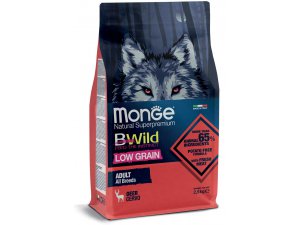 MONGE BWILD Dog Low Grain - Srnčí, Adult 2,5kg