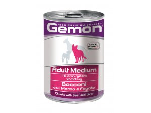 GEMON Dog HP Medium kousky hovězí s játry…