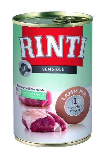 Finnern Rinti Sensible konzerva pro psy jehně 12x400g Finnern Rinti Sensible konzerva pro psy jehně 12x400g